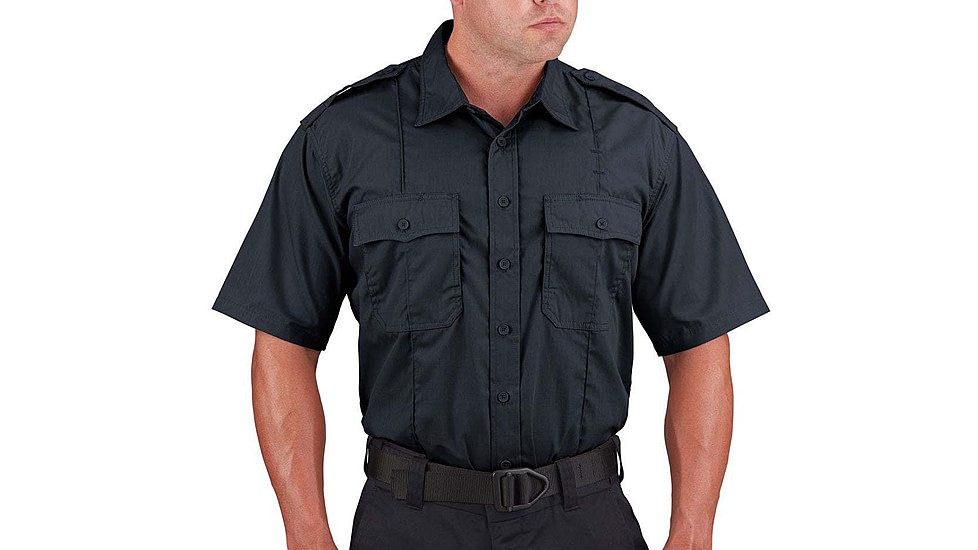 Propper Duty Ripstop Short Sleeve Shirt - Mens, Midnight Navy, XL, F533650414XL
