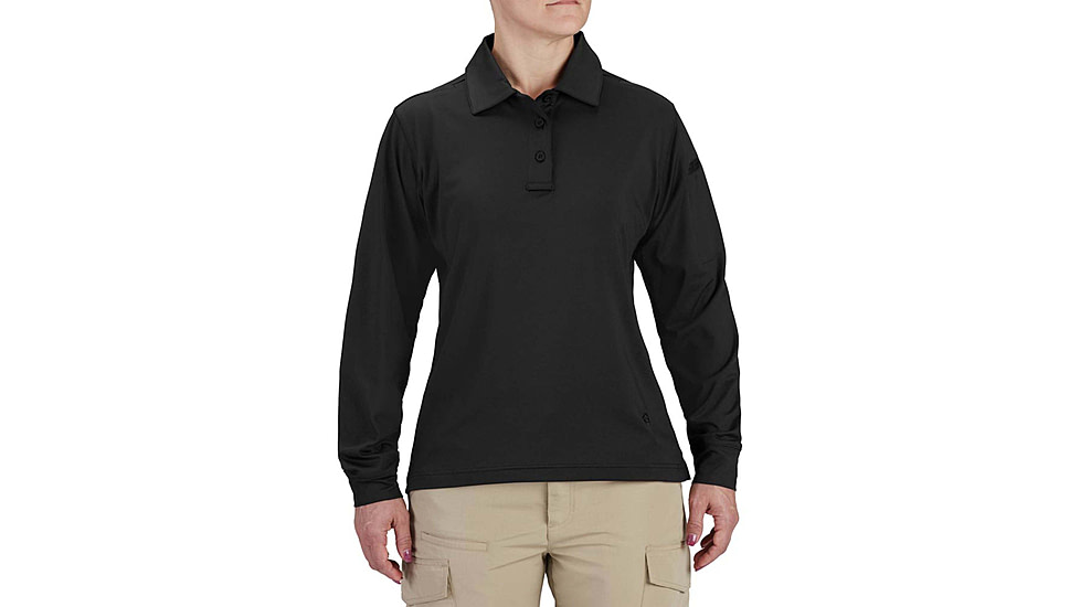Propper EdgeTec Long Sleeve Polo - Womens, Black, XXL, F58255M001XXL
