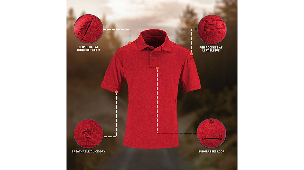 Propper EdgeTec Short Sleeve Polo - Womens, Red, XS, F58035M600XS