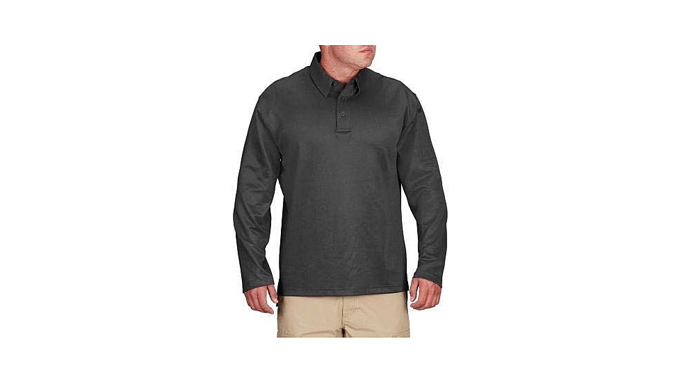 Propper I.C.E. Performance Long Sleeve Polo - Mens, Charcoal, M, F531572015M