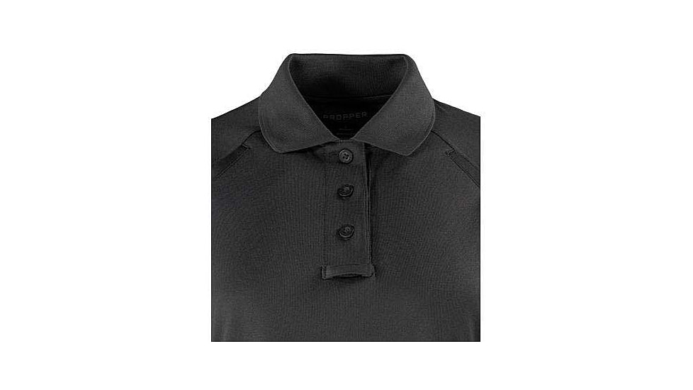 Propper Raglan Long Sleeve Utility Polo - Womens, Black, 3XL, F5310010013XL