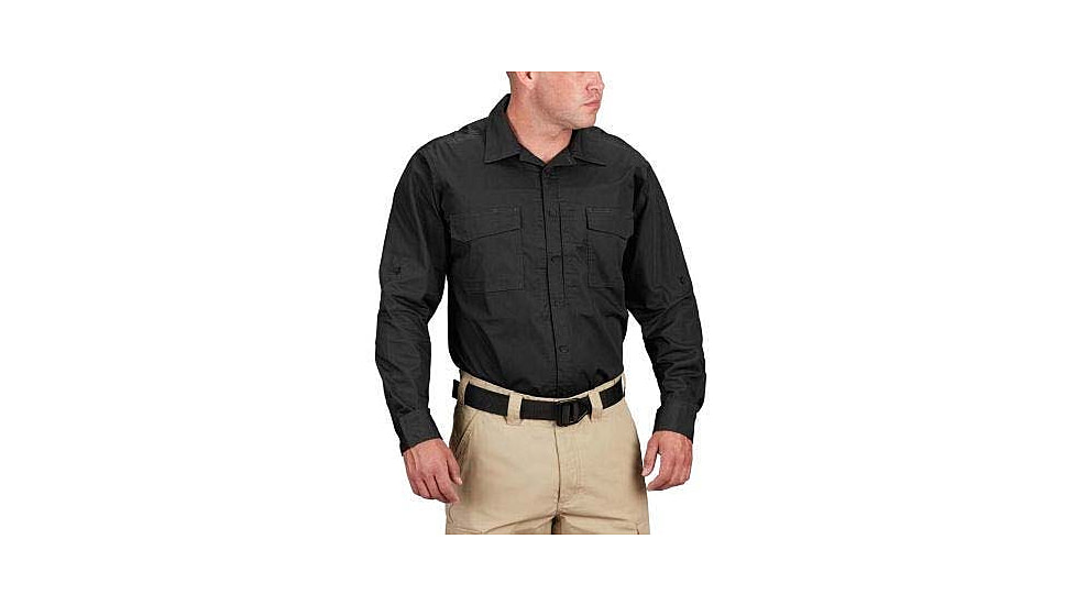 Propper RevTac Stretch Tactical Long Sleeve Shirt - Mens, Black, XXL, Regular, F531705001XXL2