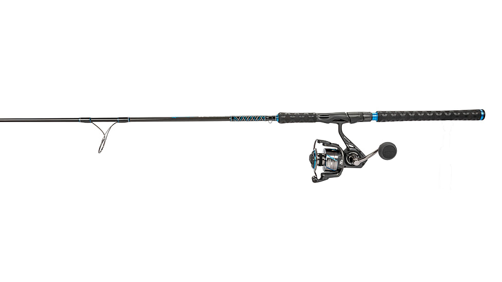 Quantum Benchmark Spinning Reel and Rod Combo, 7ft, 1-PC, Medium, Fast Rod, Graphite Composite Blank, SZ 5000 Reel, 5+1 Bearings, 5.6-1 Ratio, Silver/Blue, BK5000701M1220.P2