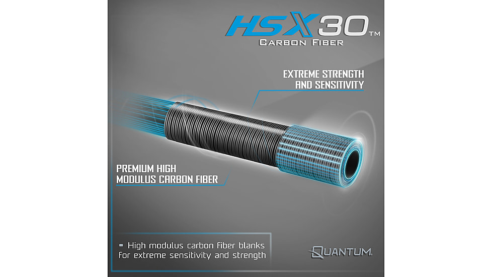 Quantum Myth Spinning Rod, 7ft, 1-PC, Medium-Heavy, Moderate-Fast Rod, HXS30 Graphite Blank, Seaguide Line Guides, Fuji DPS Reel Seat, Cork Handle, Gray/Blue, MTS701MH1220MF.R2