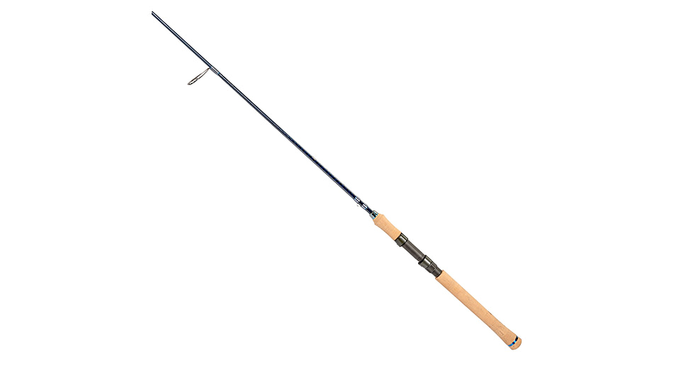 Quantum Myth Spinning Rod, 7ft, 1-PC, Light, Moderate-Fast Rod, HXS30 Graphite Blank, Seaguide Line Guides, Fuji DPS Reel Seat, Cork Handle, Gray/Blue, MTS701L612MF.R2