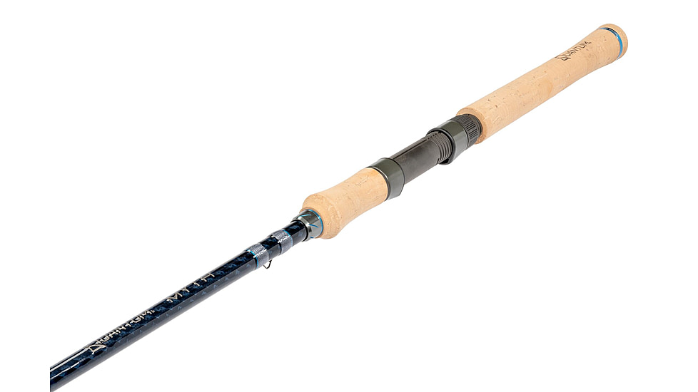 Quantum Myth Spinning Rod, 7ft, 1-PC, Medium, Fast Rod, HXS30 Graphite Blank, Seaguide Line Guides, Fuji DPS Reel Seat, Cork Handle, Gray/Blue, MTS701M1017F.R2