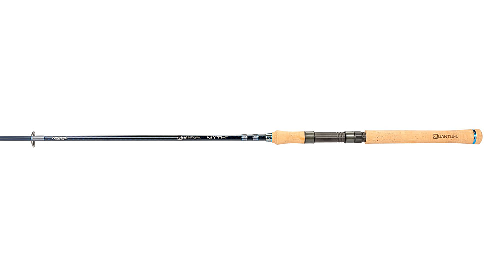 Quantum Myth Spinning Rod, 7ft, 1-PC, Medium, Fast Rod, HXS30 Graphite Blank, Seaguide Line Guides, Fuji DPS Reel Seat, Cork Handle, Gray/Blue, MTS701M1017F.R2