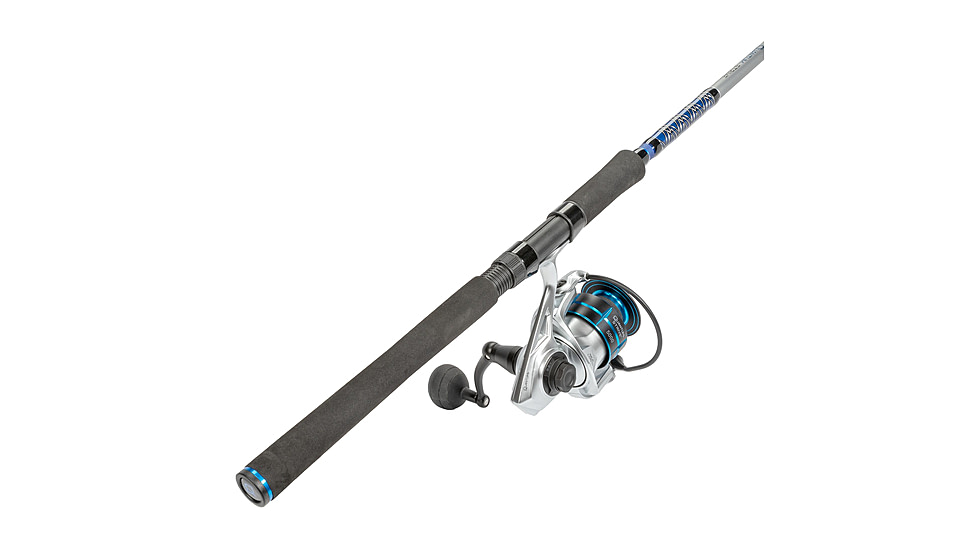 Quantum Strive Spinning Reel and Rod Combo, 7ft, 1-PC, Medium, Fast Rod, Graphite Composite Blank, SZ 5000 Reel, 4+1 Bearings, 5.6-1 Ratio, Silver/Blue, SV5000701M1220.P2