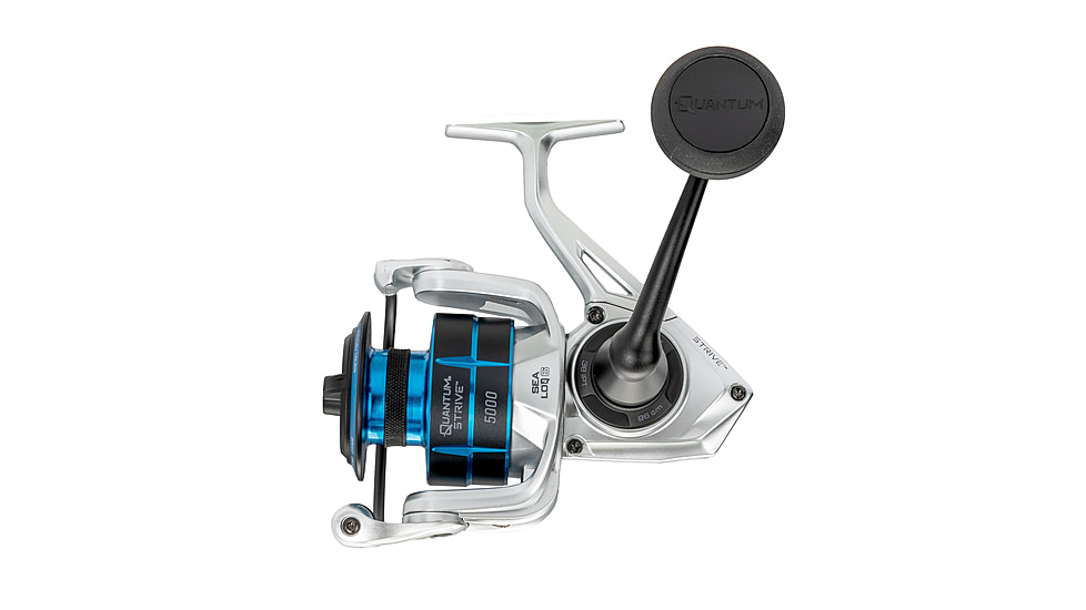 Quantum Strive Spinning Reel and Rod Combo, 7ft, 1-PC, Medium, Fast Rod, Graphite Composite Blank, SZ 5000 Reel, 4+1 Bearings, 5.6-1 Ratio, Silver/Blue, SV5000701M1220.P2