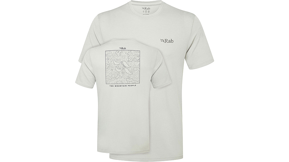 Rab Crimp Elevation Tee - Mens, Light Zinc, Small, QBL-68-LZN-SML