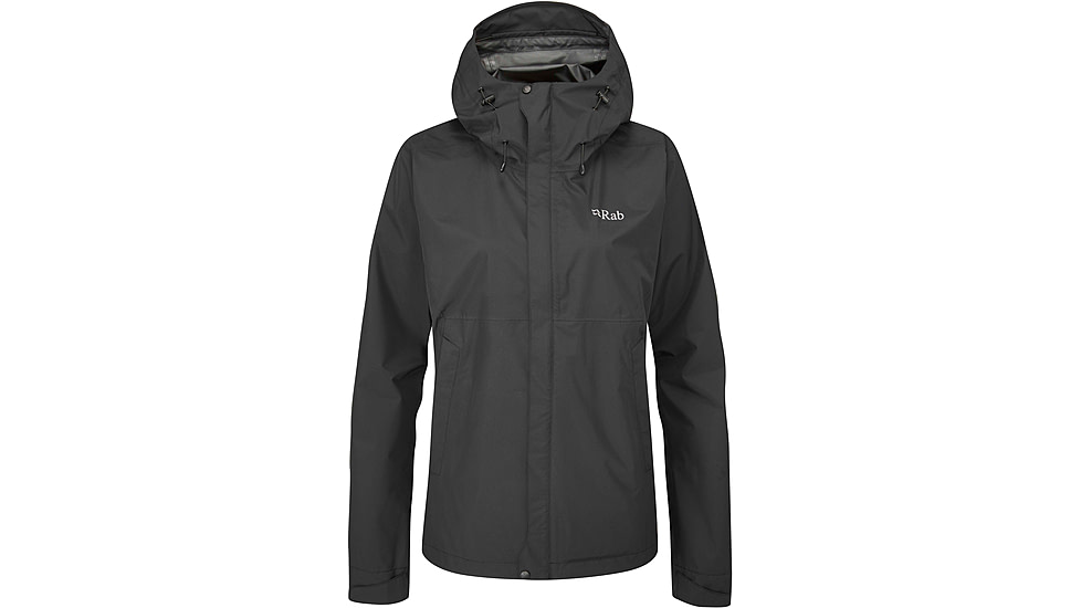 Rab Downpour Eco Jacket - Womens, Black, 16, QWG-83-BL-16