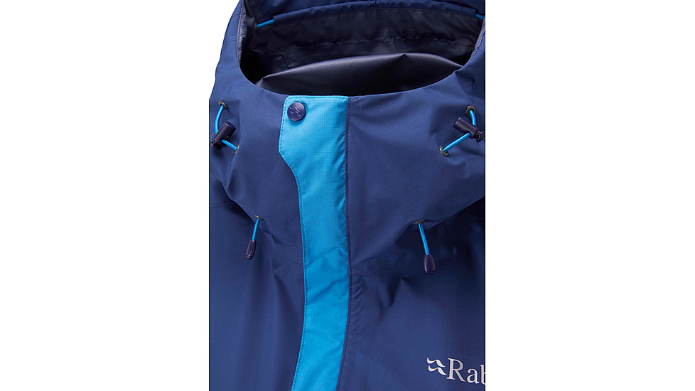 Rab Downpour Eco Jacket - Womens, Nightfall Blue/Alaska Blue, 12, QWG-83-NA-12