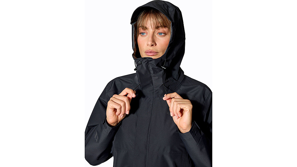 Rab Downpour Jacket - Womens, Black, 10/Small, QWI-07-BLK-10