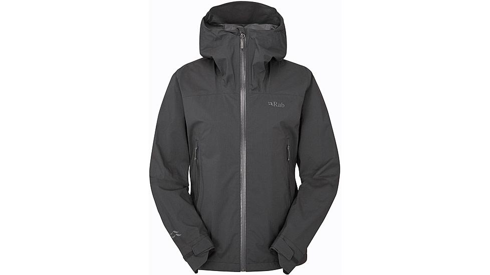 Rab Downpour Light Jacket - Womens, Anthracite, 10/Small, QWG-91-ANT-10