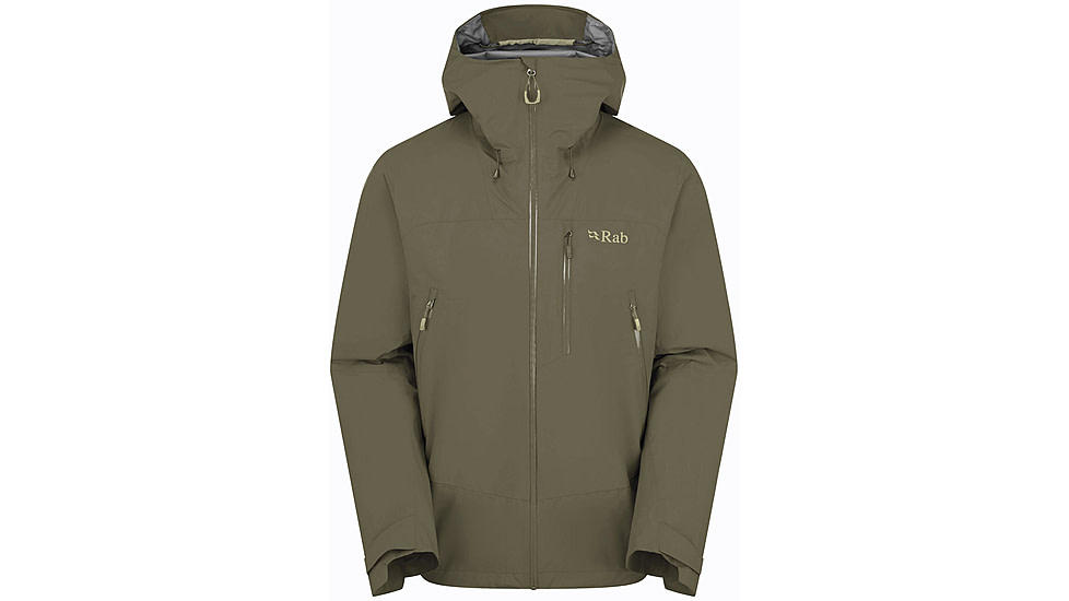 Rab Downpour Mountain Jacket - Mens, Army, Large, QWI-11-ARM-LRG