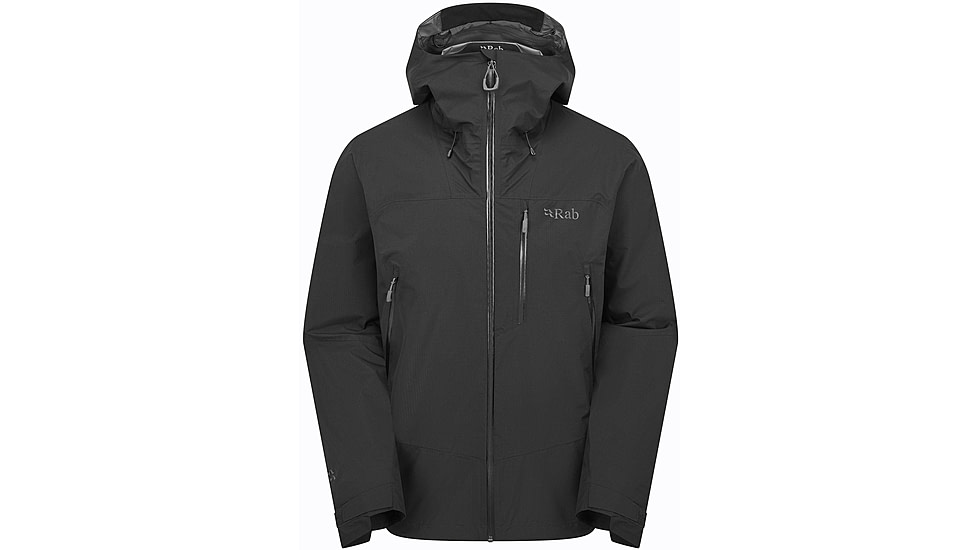 Rab Downpour Mountain Jacket - Mens, Black, Medium, QWI-11-BLK-MED