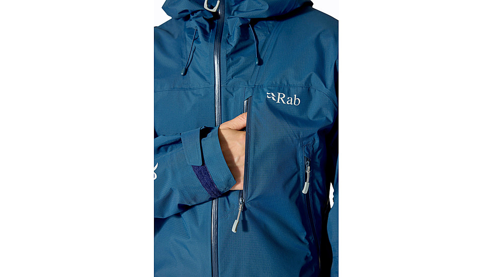Rab Downpour Mountain Jacket - Mens, Tempest Blue, Medium, QWI-11-TMB-MED