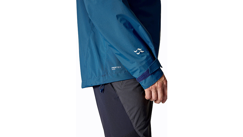 Rab Downpour Mountain Jacket - Mens, Tempest Blue, Medium, QWI-11-TMB-MED