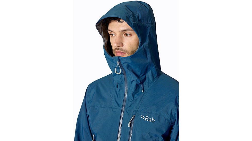 Rab Downpour Mountain Jacket - Mens, Tempest Blue, Medium, QWI-11-TMB-MED