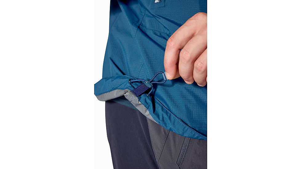 Rab Downpour Mountain Jacket - Mens, Tempest Blue, Medium, QWI-11-TMB-MED