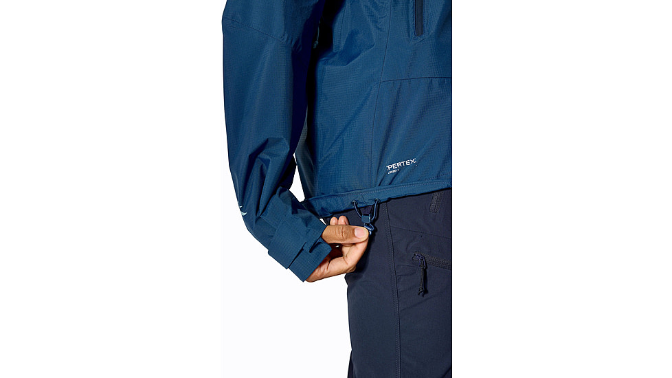 Rab Downpour Mountain Jacket - Womens, Tempest Blue, 14/Large, QWI-12-TMB-14