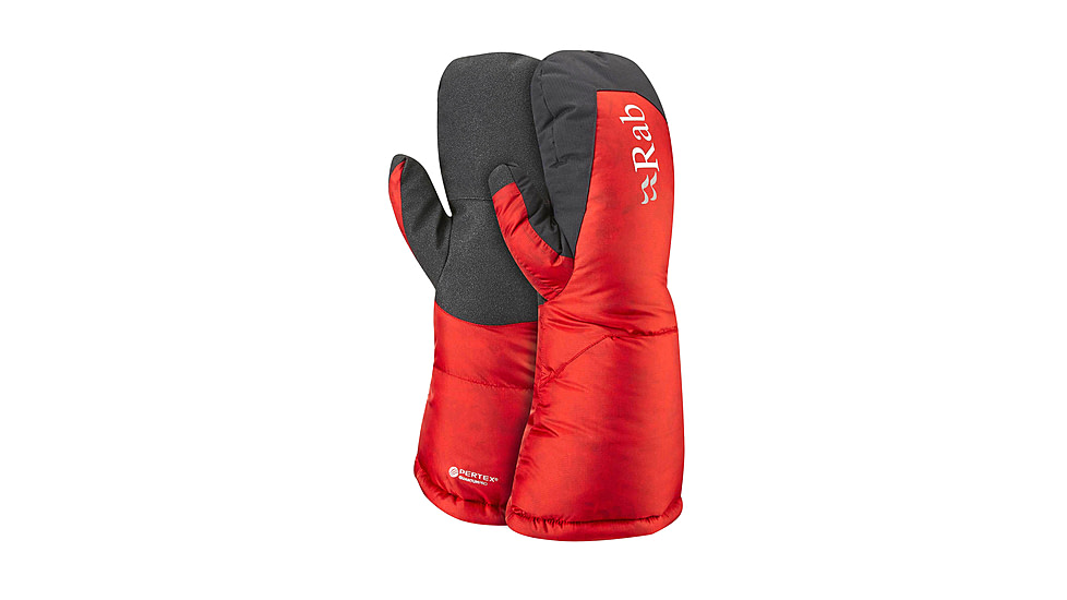Rab Endurance Down Mitt, Fiery Red, Extra Large, QAJ-06-FRD-XLG
