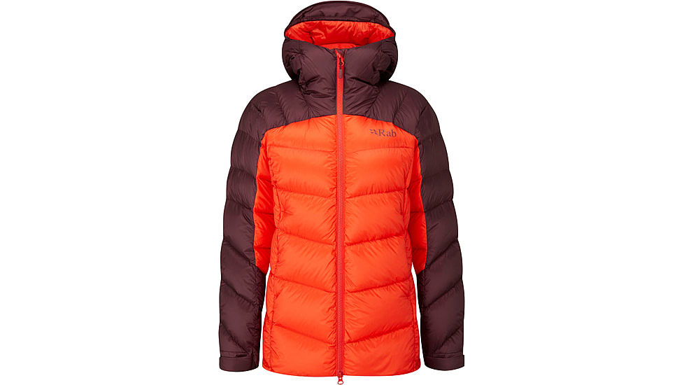 Rab Neutrino Pro Jacket - Womens, Deep Heather/Red Grapefruit, Extra Large, QDN-96-DER-16