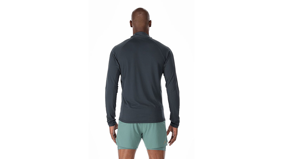 Rab Sonic Long Sleeve Zip - Mens, Beluga, Large, QBL-03-BEL-LRG