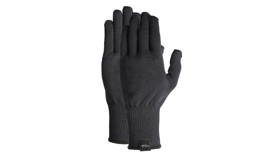 Rab Stretch Knit Glove - Mens, Black, Large, QAG-84-BL-L