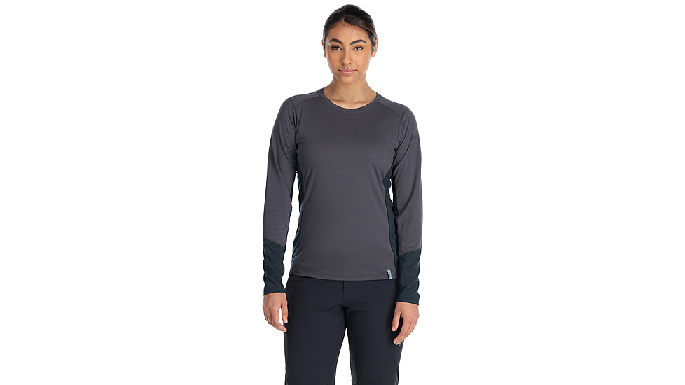 Rab Syncrino Base LS Tee - Womens, Graphene, Extra Large, QBL-33-GRH-16