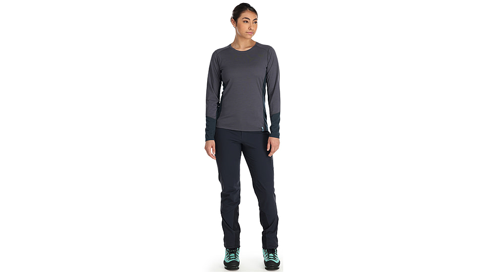 Rab Syncrino Base LS Tee - Womens, Graphene, Extra Large, QBL-33-GRH-16