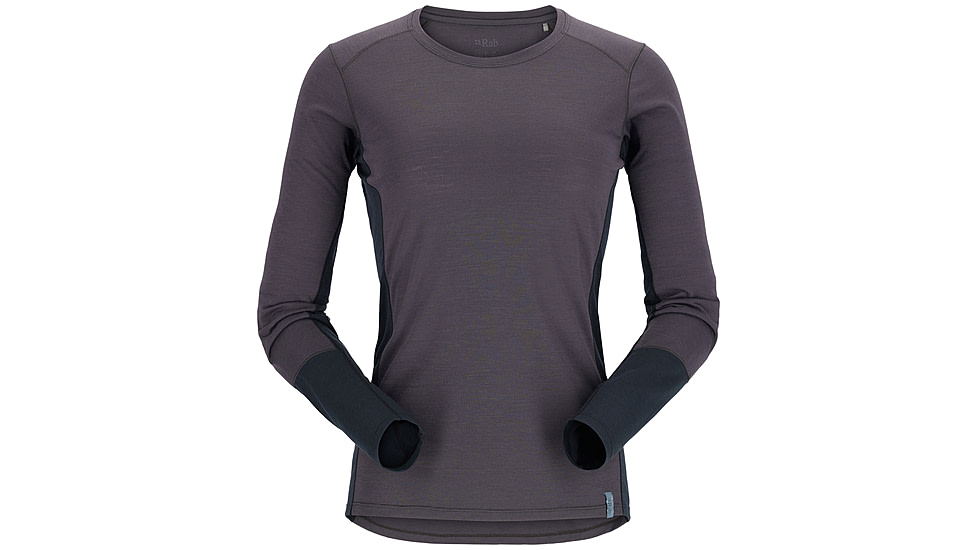 Rab Syncrino Base LS Tee - Womens, Graphene, Extra Large, QBL-33-GRH-16