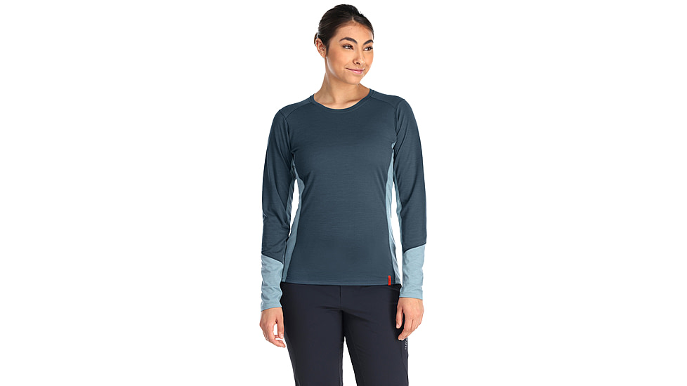 Rab Syncrino Base LS Tee - Womens, Orion Blue, Small, QBL-33-ORB-10