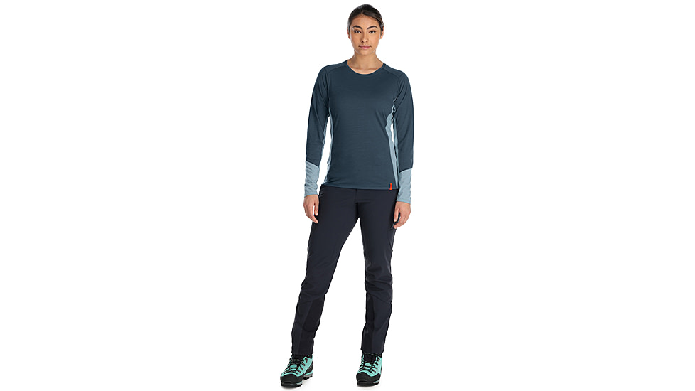 Rab Syncrino Base LS Tee - Womens, Orion Blue, Small, QBL-33-ORB-10