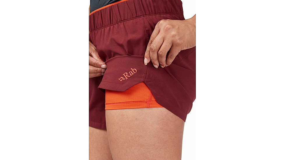 Rab Talus Active Shorts - Womens, Deep Heather, 10, QFV-14-DEH-10-04