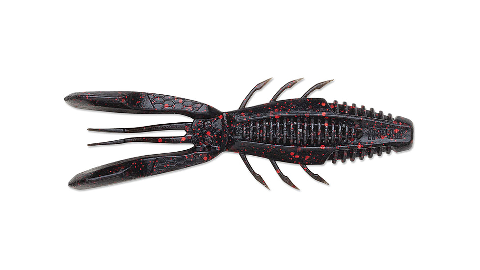 Rapala CrushCity Bronco Bug, 6 Pack, Black Red Flake, 4in, CCBRB4BKR