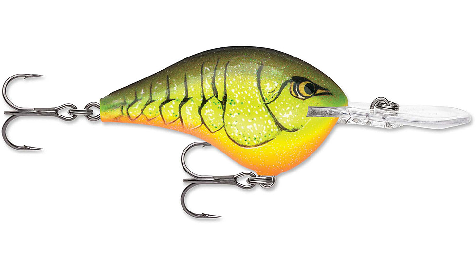 Rapala Dives-To 10 Lure, Chartreuse Rootbeer Crawdad, DT10CRTBC