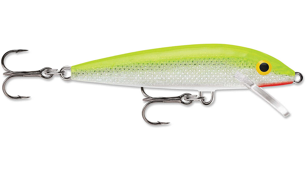 Rapala Original Floater 07 Lure, Silver Fluorescent Chartreuse, F07SFC