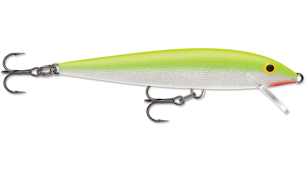 Rapala Original Floater 09 Lure, Silver Fluorescent Chartreuse, F09SFC