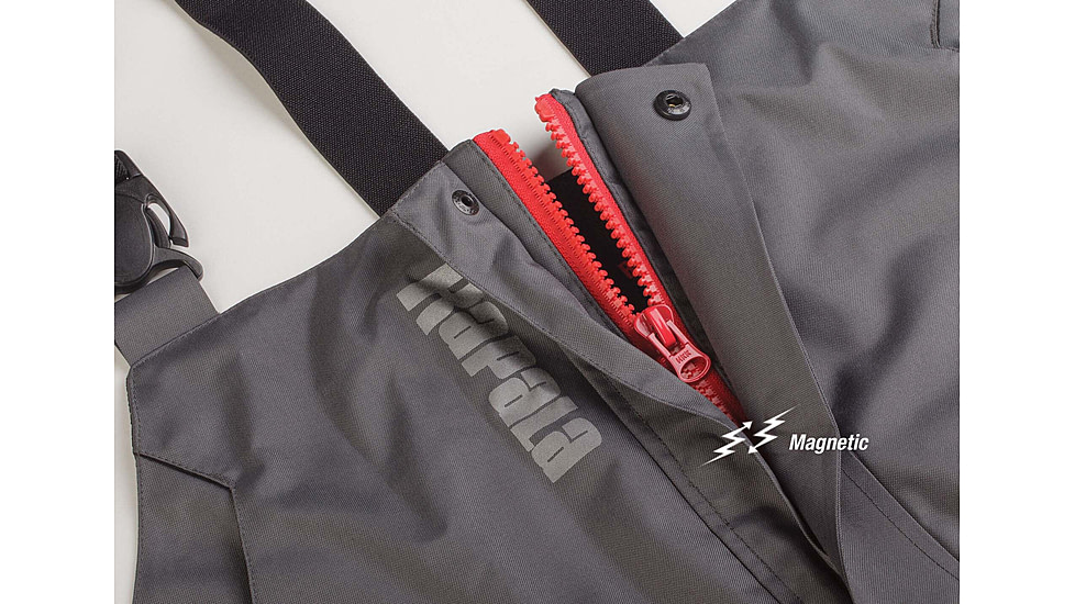 Rapala Rain Bib, Grey Red, XXL, RR1B-XXL