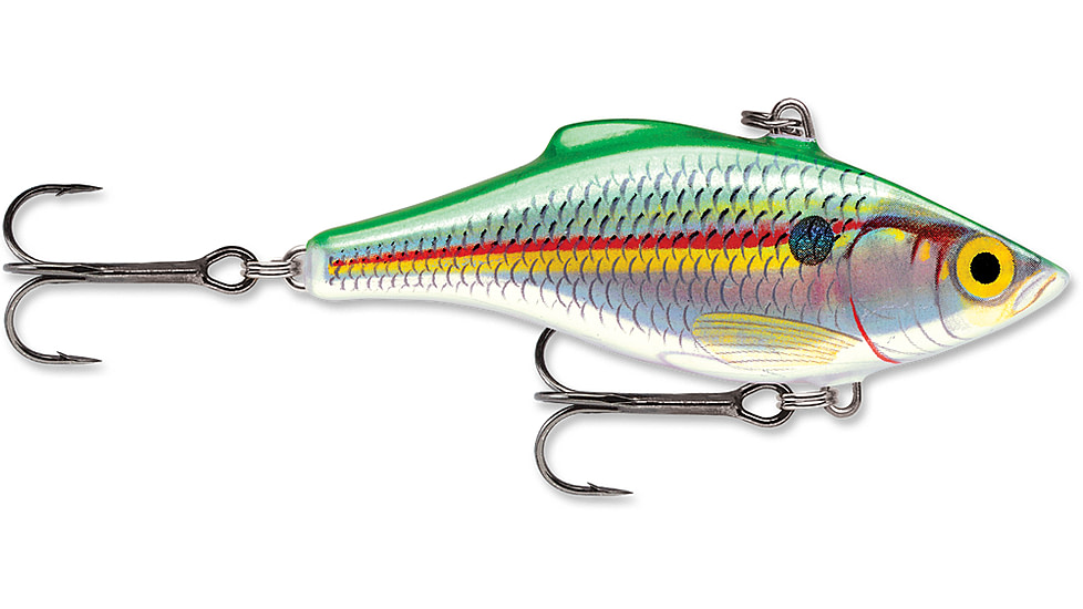 Rapala Rattlin 04 Lure, Holographic Emerald Shad, RNR04HESD