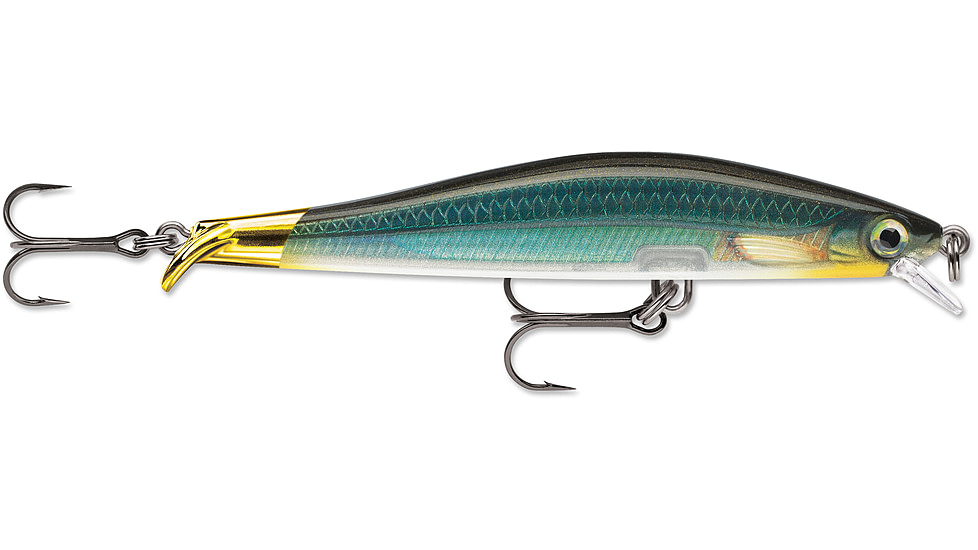 Rapala Ripstop 9 Jerkbait, 3-4Ft. Swimming Depth, Carbon, 3-1/2in, 1/4oz, RPS09CBN