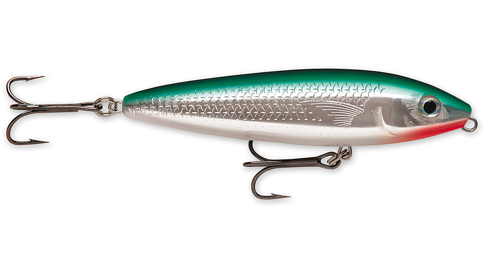 Rapala Skitter Walk Topwater Lure, Floating, Green Mullet, 7/16oz, 3 1/8in, SW08GRMU