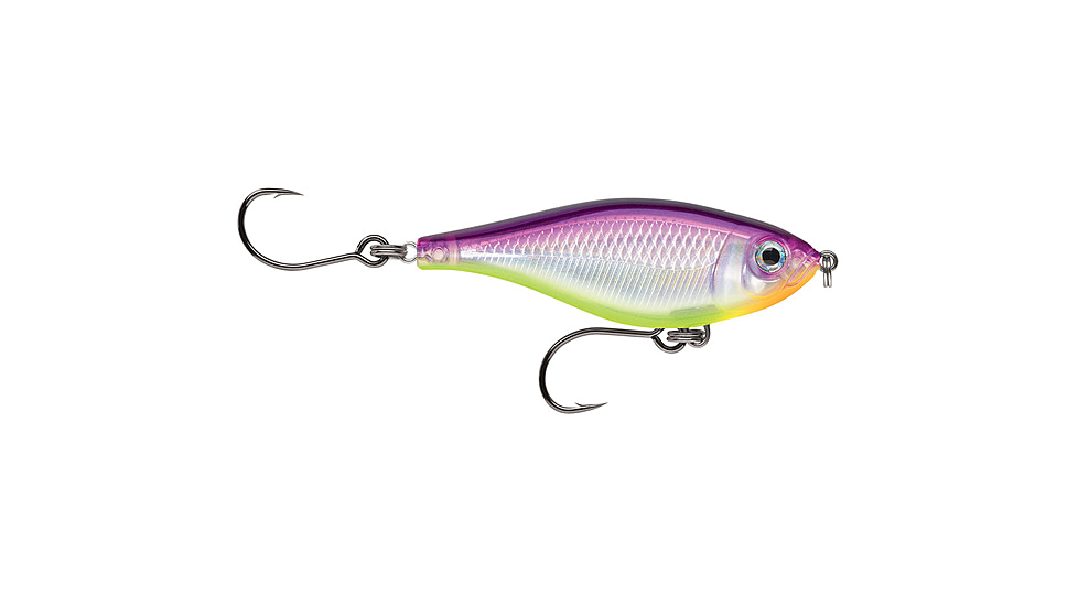 Rapala X-Rap Twitchin Mullet 2-1/2in Purple Chartreuse, SXRTM06PRCH