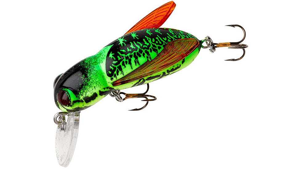 Rebel Lures Rebel Bumble Bug Crankbait, 1 1/2in, 7/64 oz, Floating, Fire Bug, F7415
