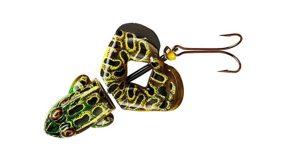 Rebel Lures Rebel BuzzN Frog Topwater Bait, 2 1/2in, 1/2oz, Floating, Bullfrog, T4513