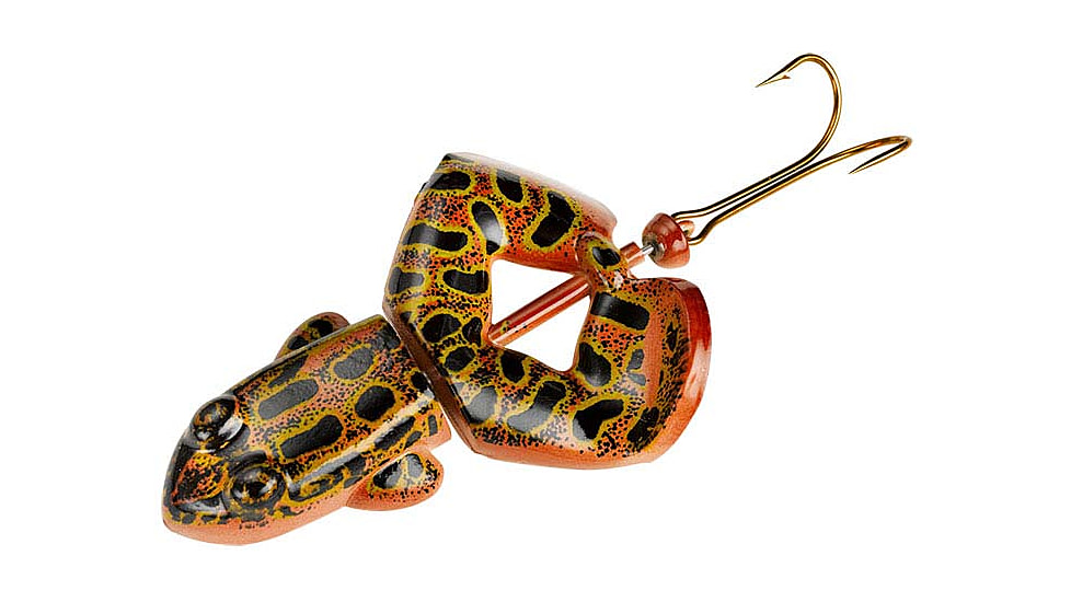 Rebel Lures Rebel BuzzN Frog Topwater Bait, 2 1/2in, 1/2oz, Floating, Southern Leopard Frog, T466