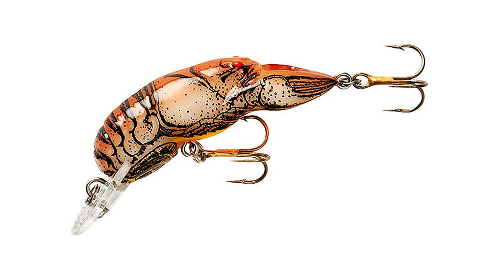 Rebel Lures Rebel Crawfish 1 11/16in, 3/16oz , 4- 6 Cranking Depth, Ditch/Brown, F6875