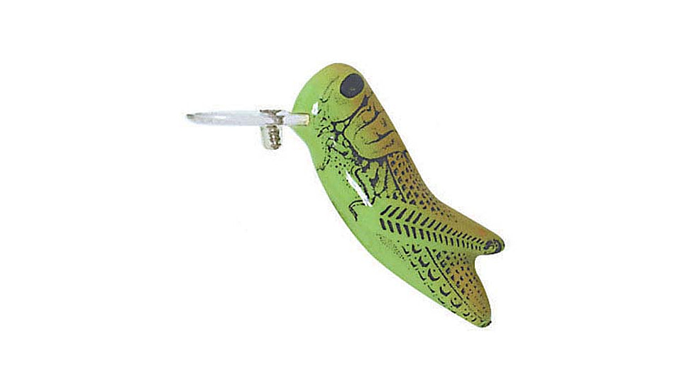 Rebel Lures Rebel Crickhopper Topwater/Crankbait Lure, 1 1/2in, 3/32oz, Floating, Green Grasshopper, F7397