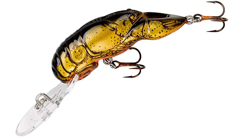 Rebel Lures Rebel Deep Teeny Wee Crawfish Lure, 1 1/2in, 1/9oz, Floating, Moss Crawfish, D7784